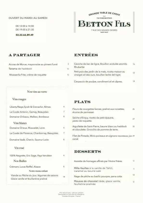 Menu_Betton Fils_Saint-Malo_image_1