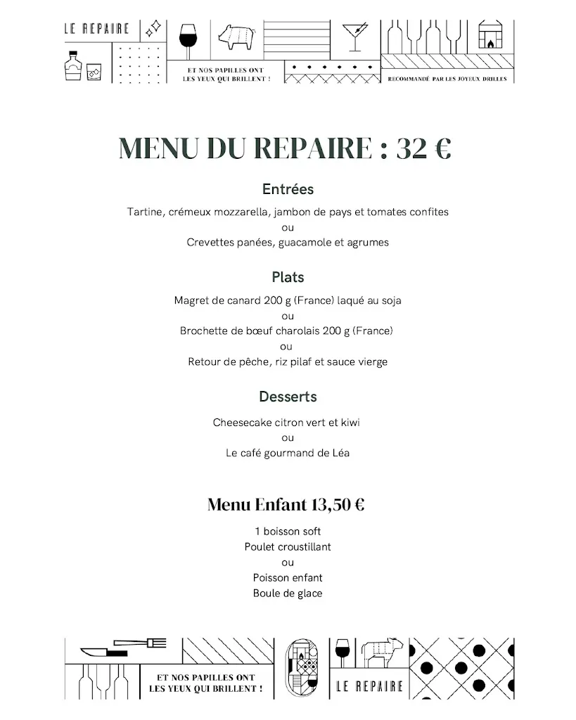Menu_Restaurant Le Repaire ⋅ Brest_Brest_image_3