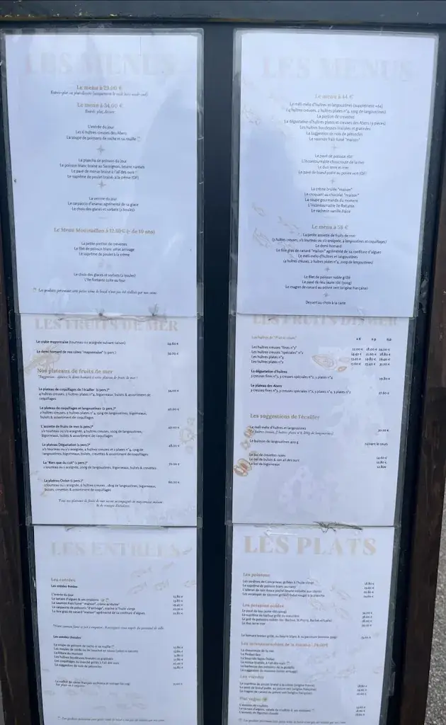 Menu_La Maison de l'Océan_Brest_image_1