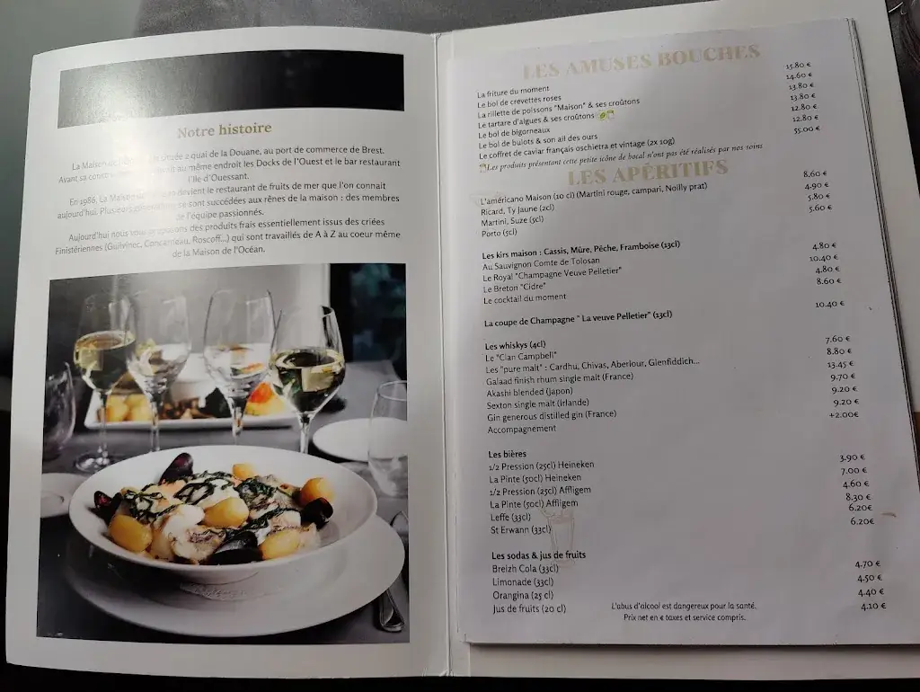 Menu_La Maison de l'Océan_Brest_image_2