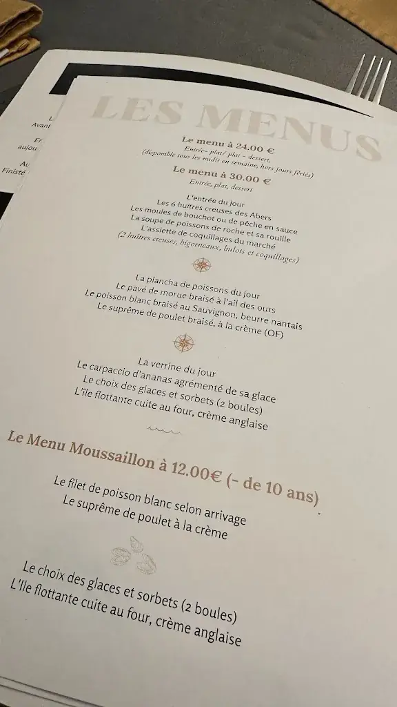 Menu_La Maison de l'Océan_Brest_image_3
