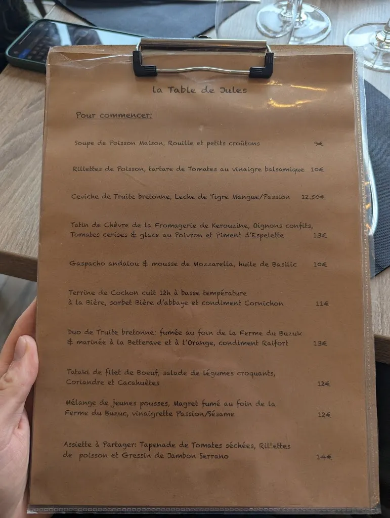 Menu_La Table de Jules_Binic-Étables-sur-Mer_image_4