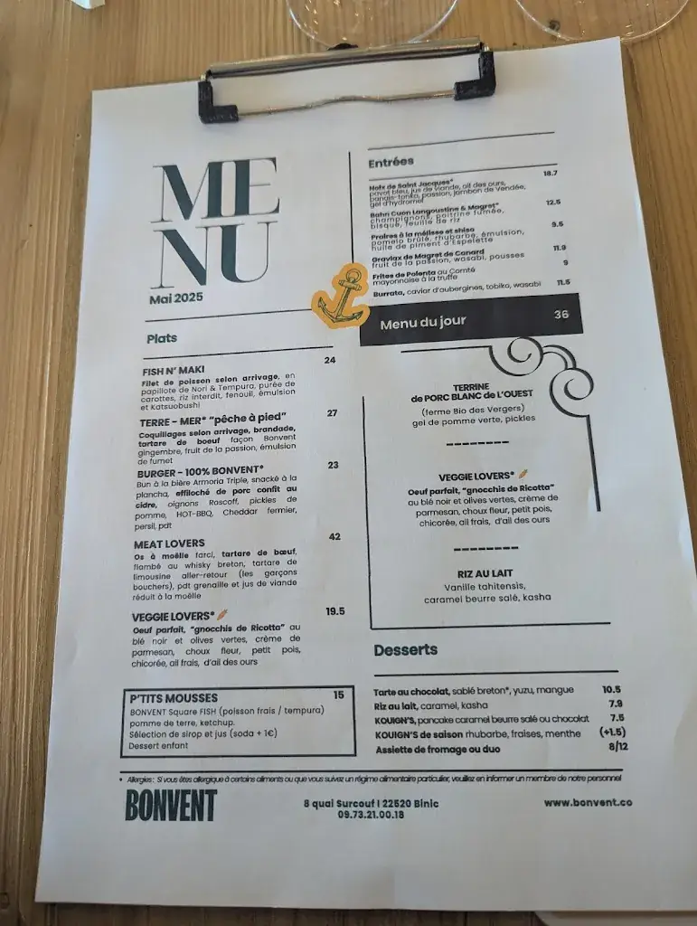 Menu_Bonvent_Binic-Étables-sur-Mer_image_1