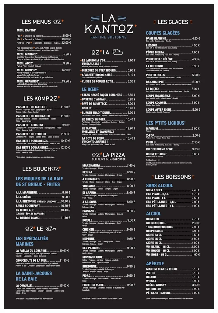 Menü_La Kantoz - Kantine Bretonne_Binic-Étables-sur-Mer_Bild_1