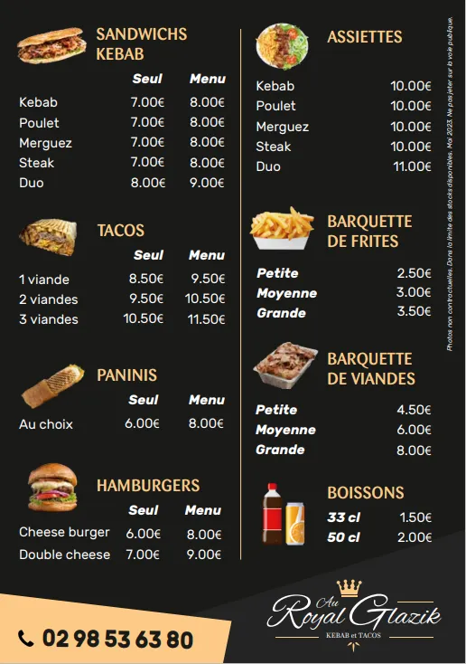 Menü_Au Royal Glazik kebab_Briec_Bild_1