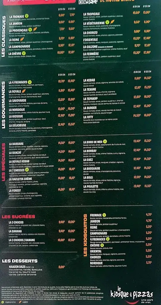Menu_Le Kiosque à pizzas de Briec_Briec_image_1