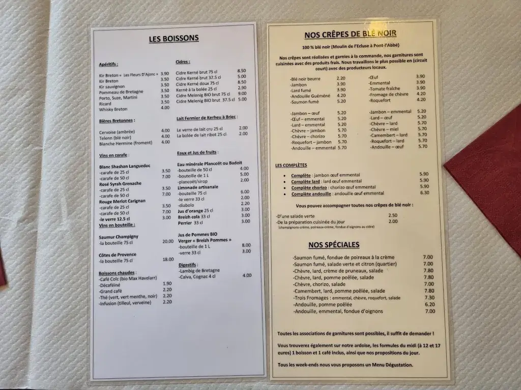 Menu_Crêperie Les Fleurs d'Ajonc_Briec_image_1