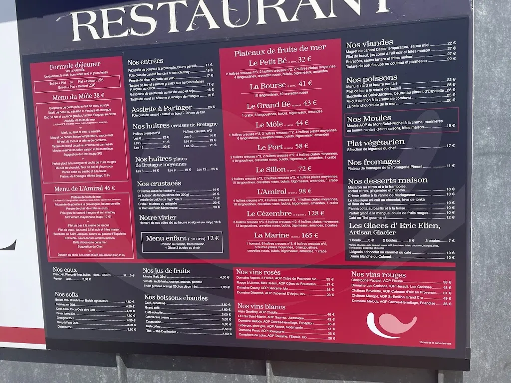 Menu_L'Amiral Saint-Malo_Saint-Malo_image_2