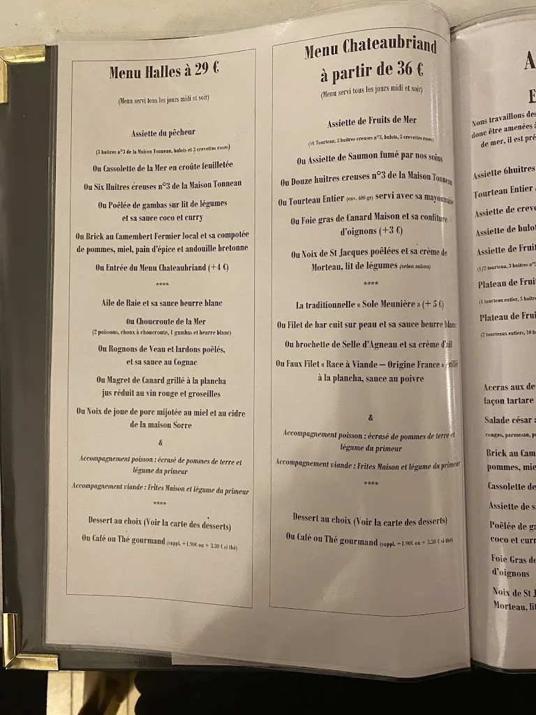 Menu_Restaurant de l'Hotel de Bretagne - Dol de Bretagne centre ville_Dol-de-Bretagne_immagine_4