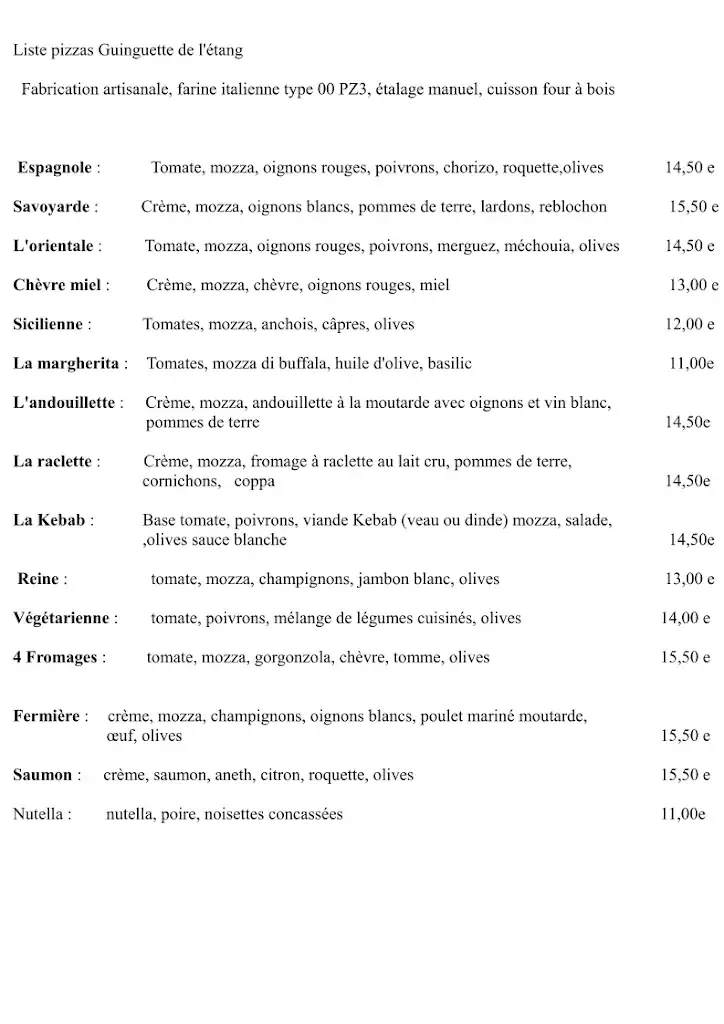 Menu_LA GUINGUETTE DE L'ETANG_Bessenay_image_1