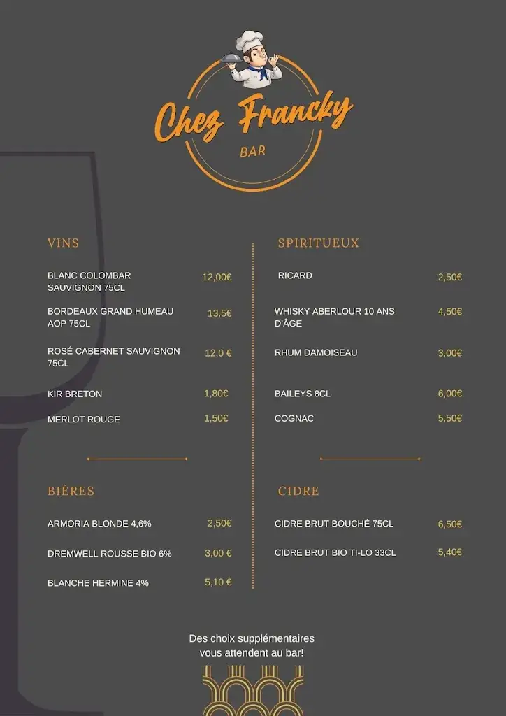 Menu_Restaurant Chez Francky_Callac_image_3