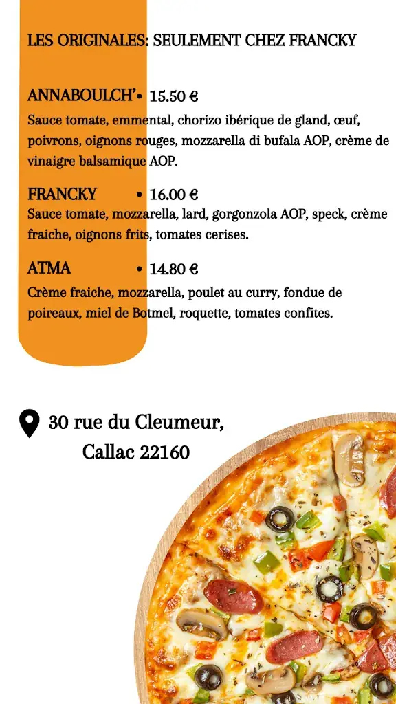 Menu_Restaurant Chez Francky_Callac_image_4