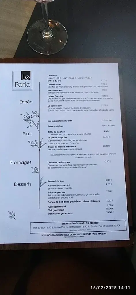 Menu_Le patio Restaurant_Carnac_image_2