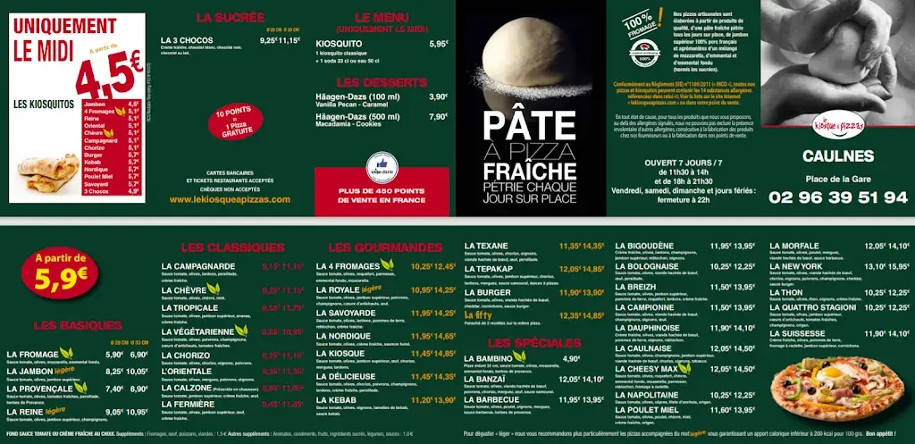 Menu_Le Kiosque à Pizzas CAULNES_Caulnes_image_3