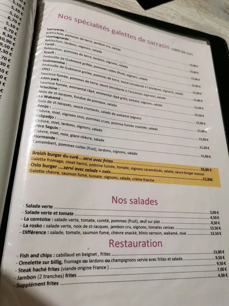 Menu_La Chaise du Curé_Carantec_image_3