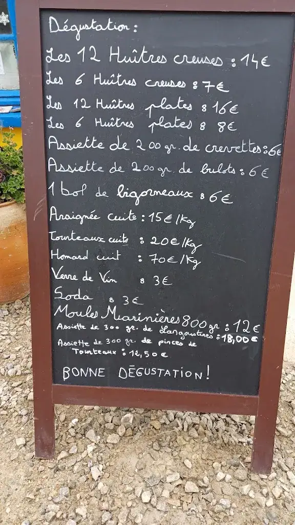 Menu_Ets Ven Les Huîtres de l’Île Blanche- Carantec_Carantec_immagine_1