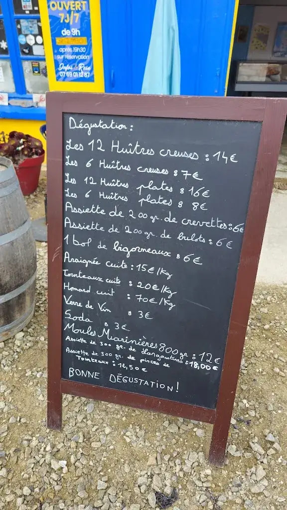 Menu_Ets Ven Les Huîtres de l’Île Blanche- Carantec_Carantec_immagine_2