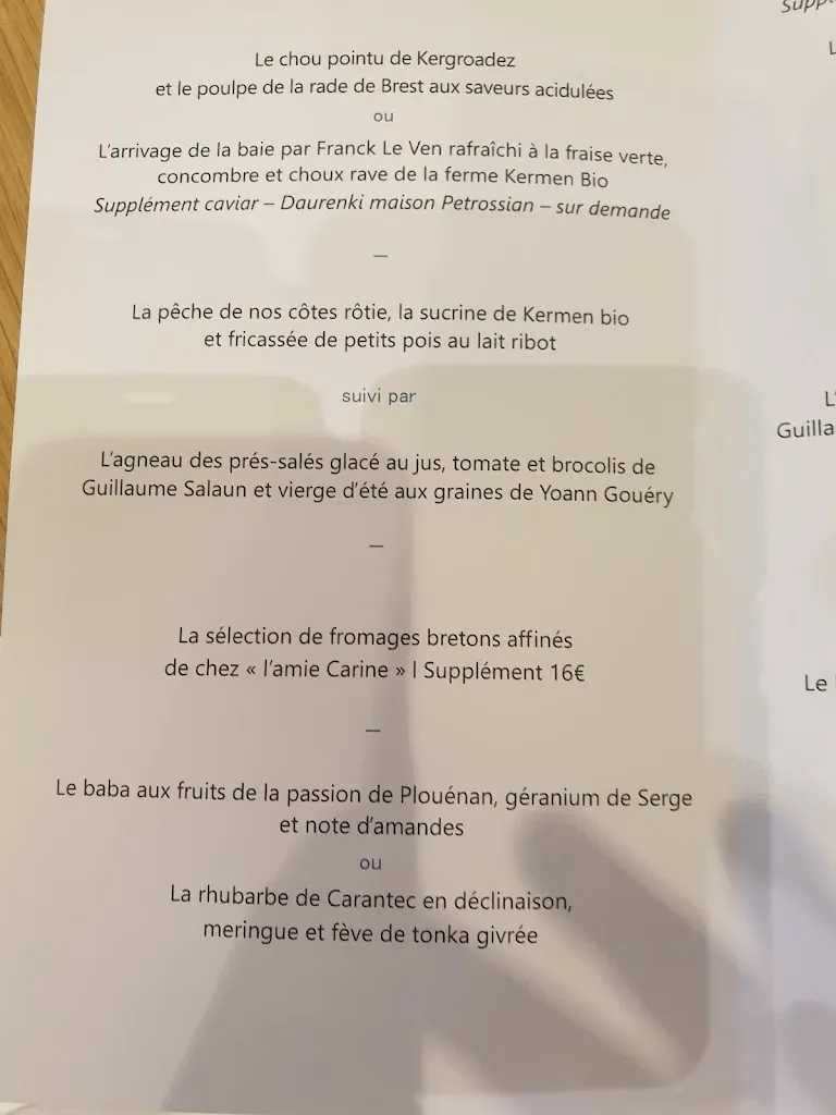 Menu_L'Hôtel de Carantec_Carantec_immagine_3