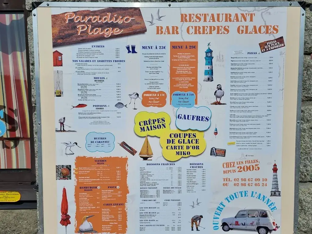 Menu_Paradiso Plage (chez les filles)_Carantec_image_1