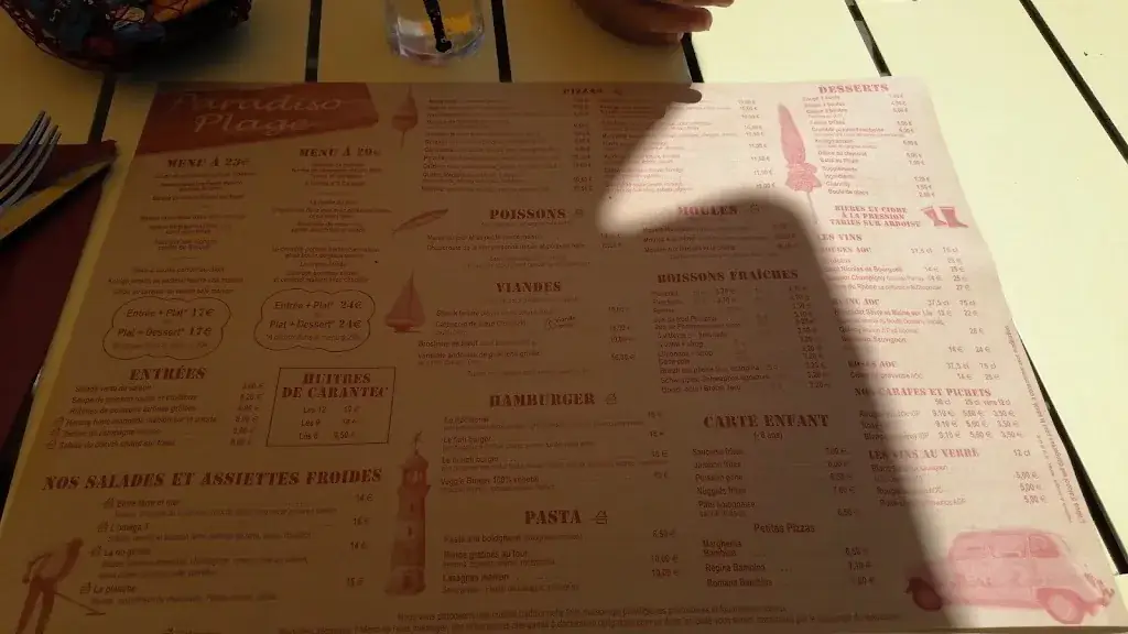 Menu_Paradiso Plage (chez les filles)_Carantec_image_2