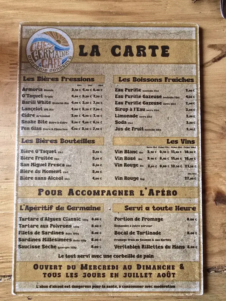 Menu_Chez Germaine_Camaret-sur-Mer_image_2