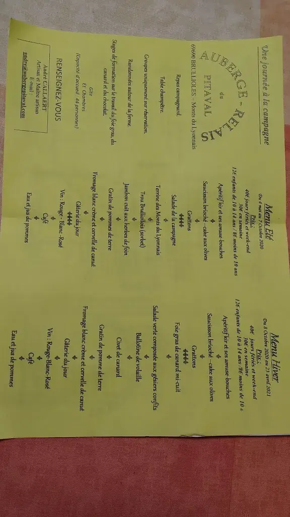 Menu_Auberge Relais du Pitaval_Brullioles_image_2