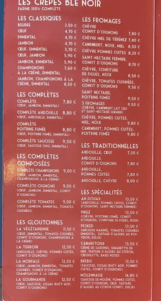 Menu_Crêperie de la Marine_Camaret-sur-Mer_image_1