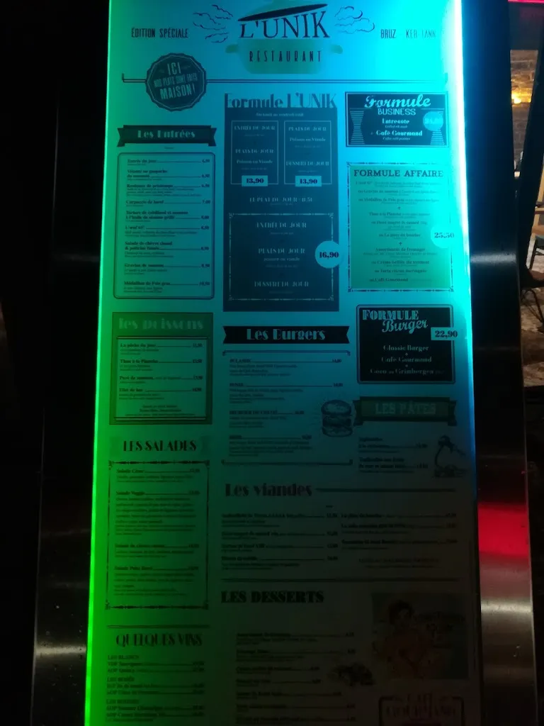Menu_Restaurant l'Unik_Bruz_image_4