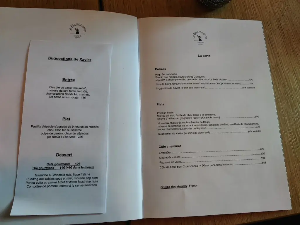 Menu_Le Bistronome_Bruz_imagen_4