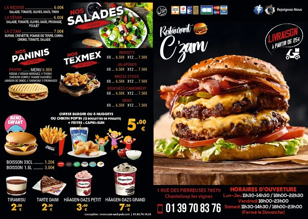 Menu_Kebap fast food C'zam_Chanteloup-les-Vignes_image_4