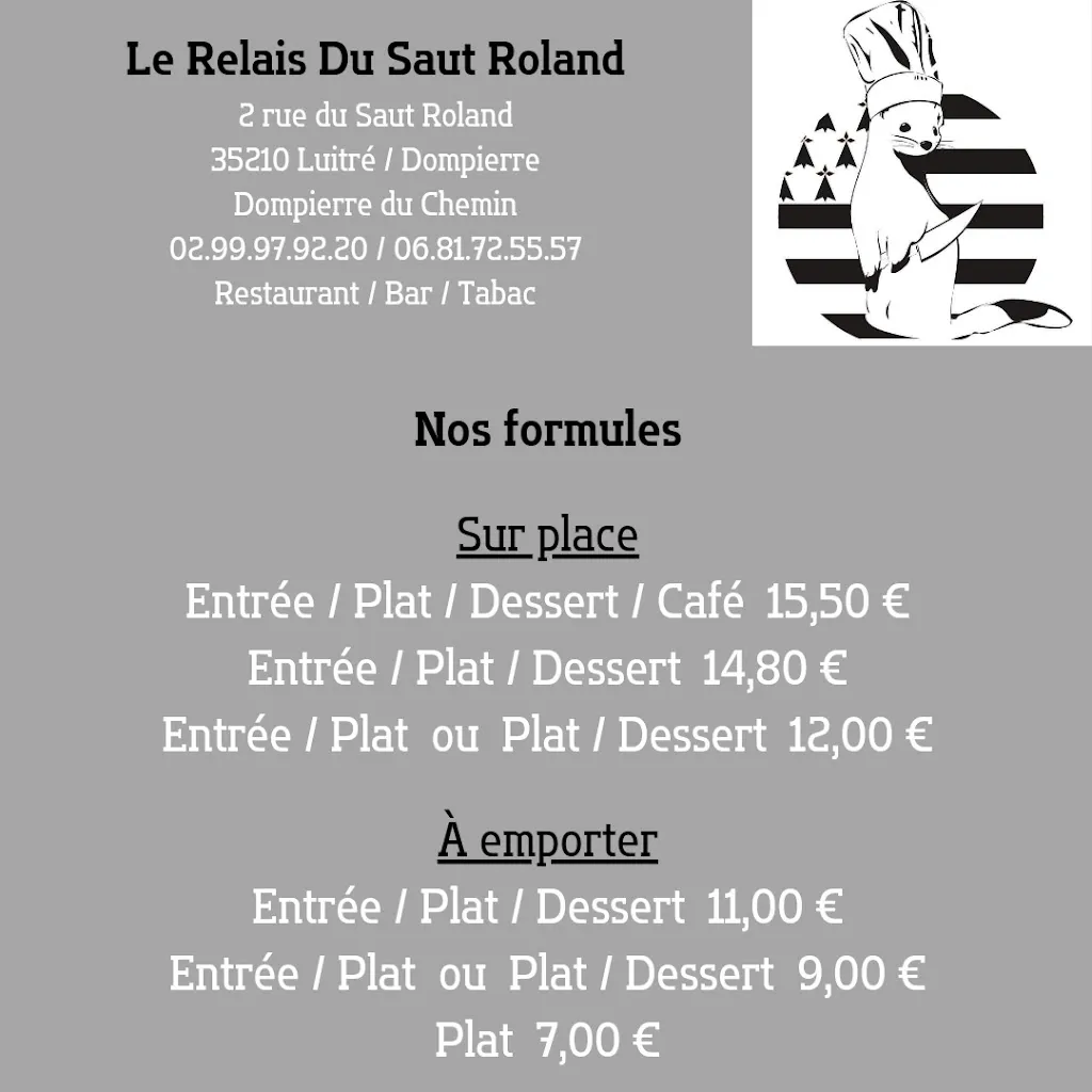 Menü_Restaurant du Saut Roland_Luitré-Dompierre_Bild_1