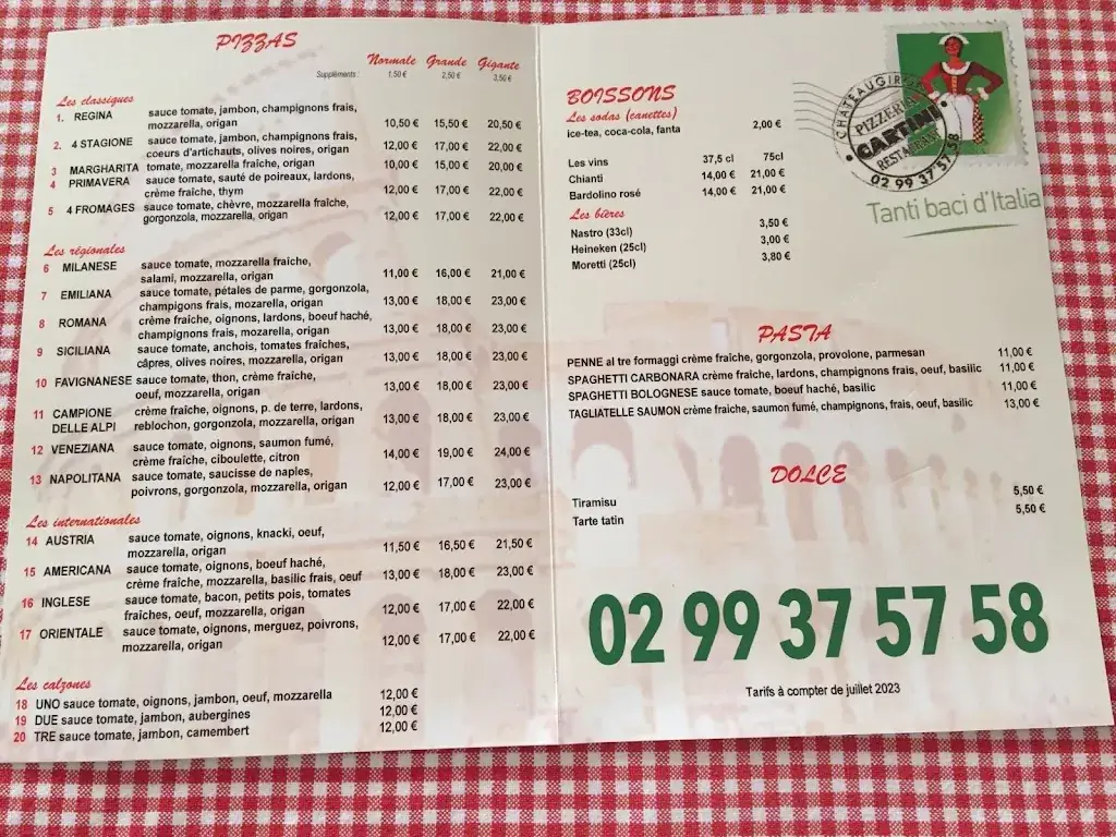 Menu_Pizzéria Cartini_Châteaugiron_image_1
