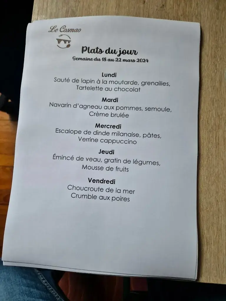 Menu_Le Cosmao_Châteaulin_image_1