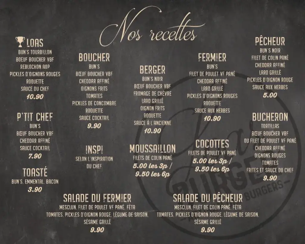 Menu_Loas Artisan des Burgers_Châteaulin_image_2