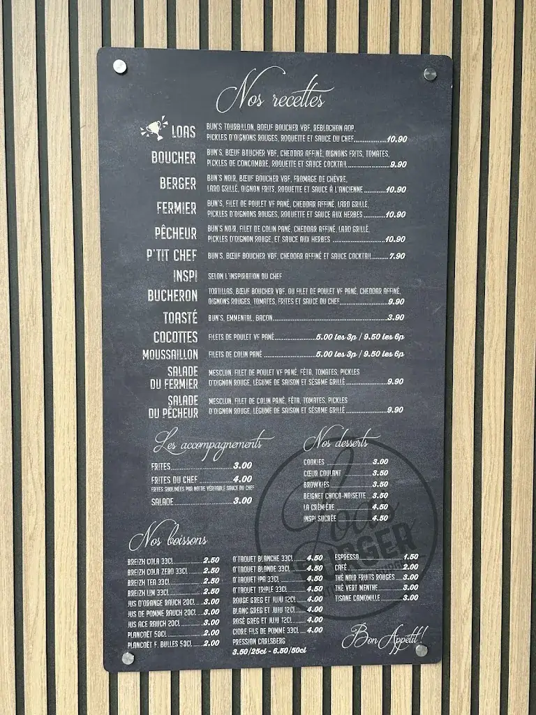 Menu_Loas Artisan des Burgers_Châteaulin_image_3