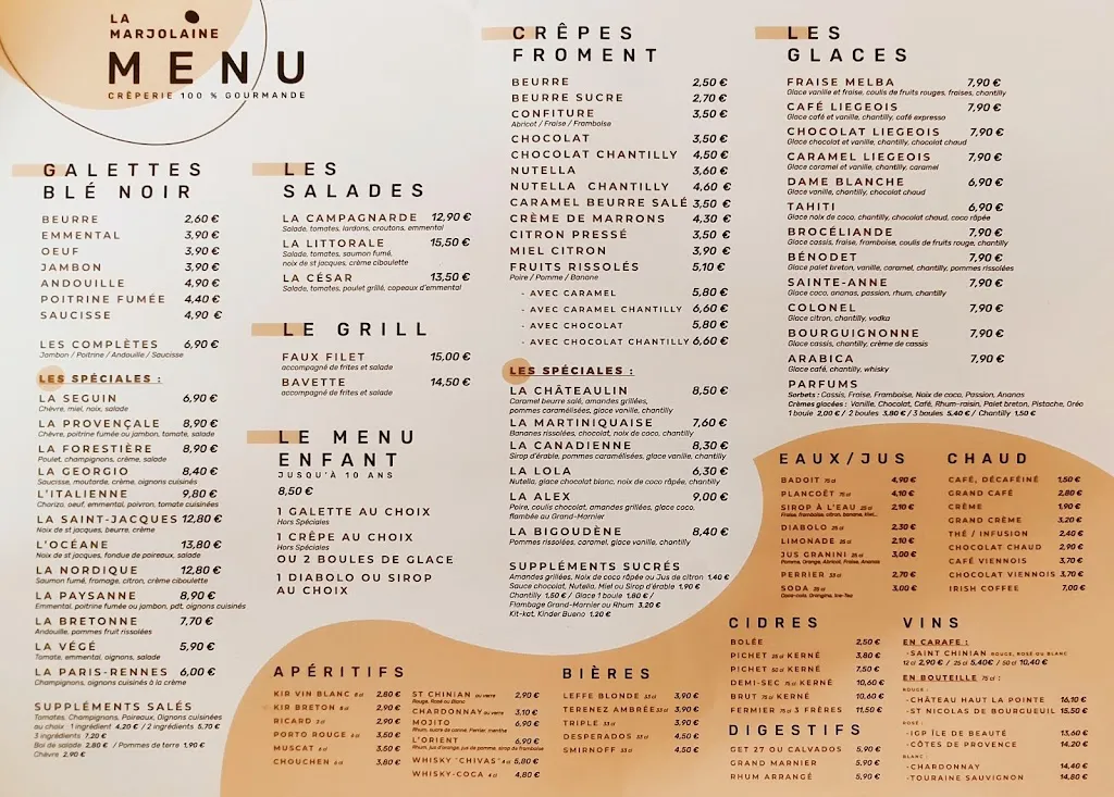 Menu_La Marjolaine_Châteaulin_image_2