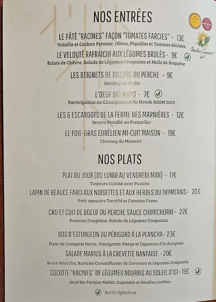 Menü_Bistrot Racines Chartres_Chartres_Bild_2