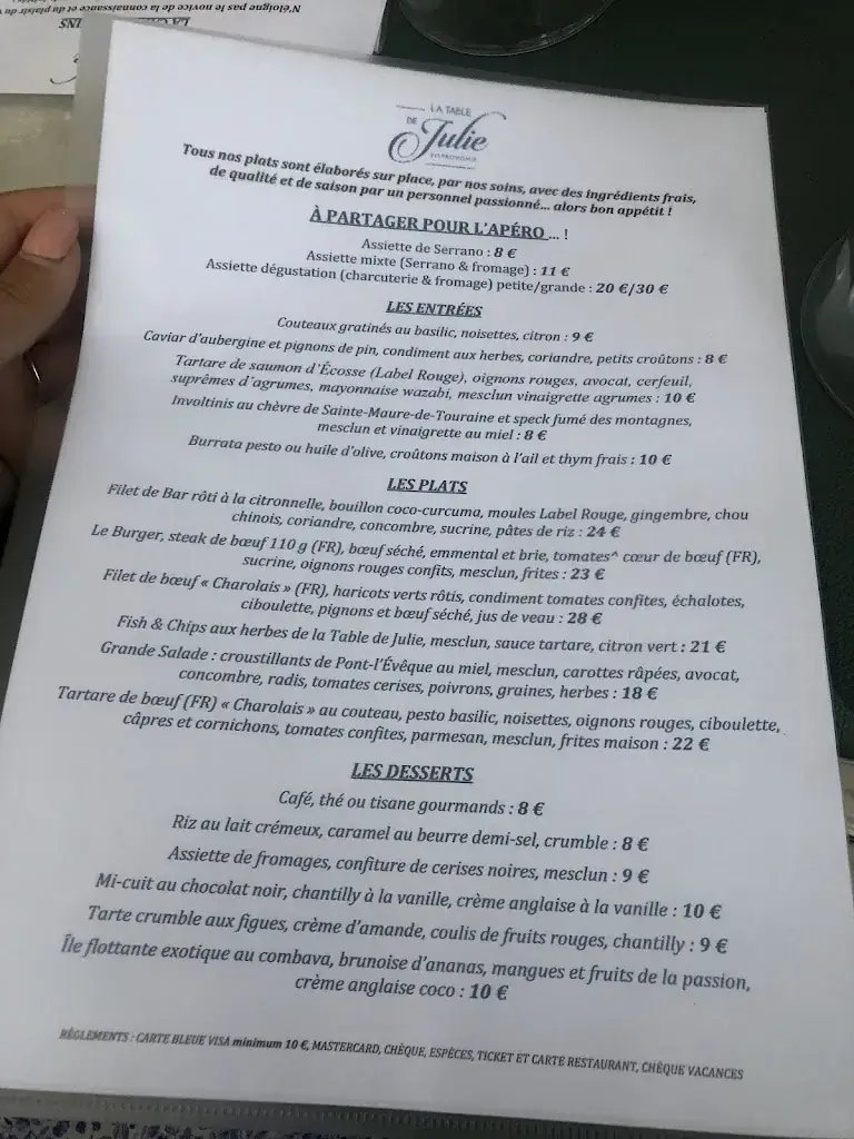 Menu_La Table de Julie_Chartres_image_2