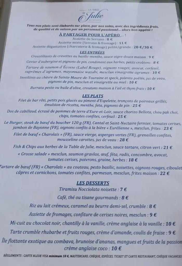 Menu_La Table de Julie_Chartres_image_3