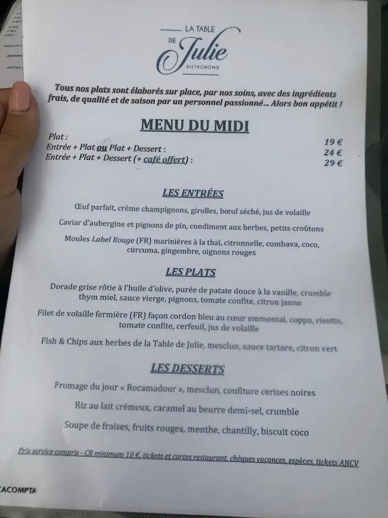 Menu_La Table de Julie_Chartres_image_4