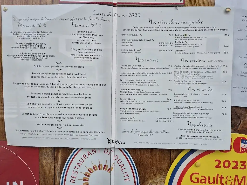 Menu_Restaurant Les Cornettes_Chapelle-d'Abondance_image_3