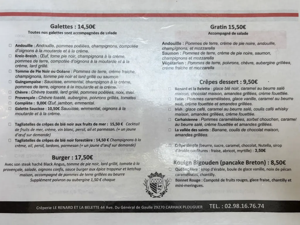 Menu_Le Renard et la Belette_Carhaix-Plouguer_image_2