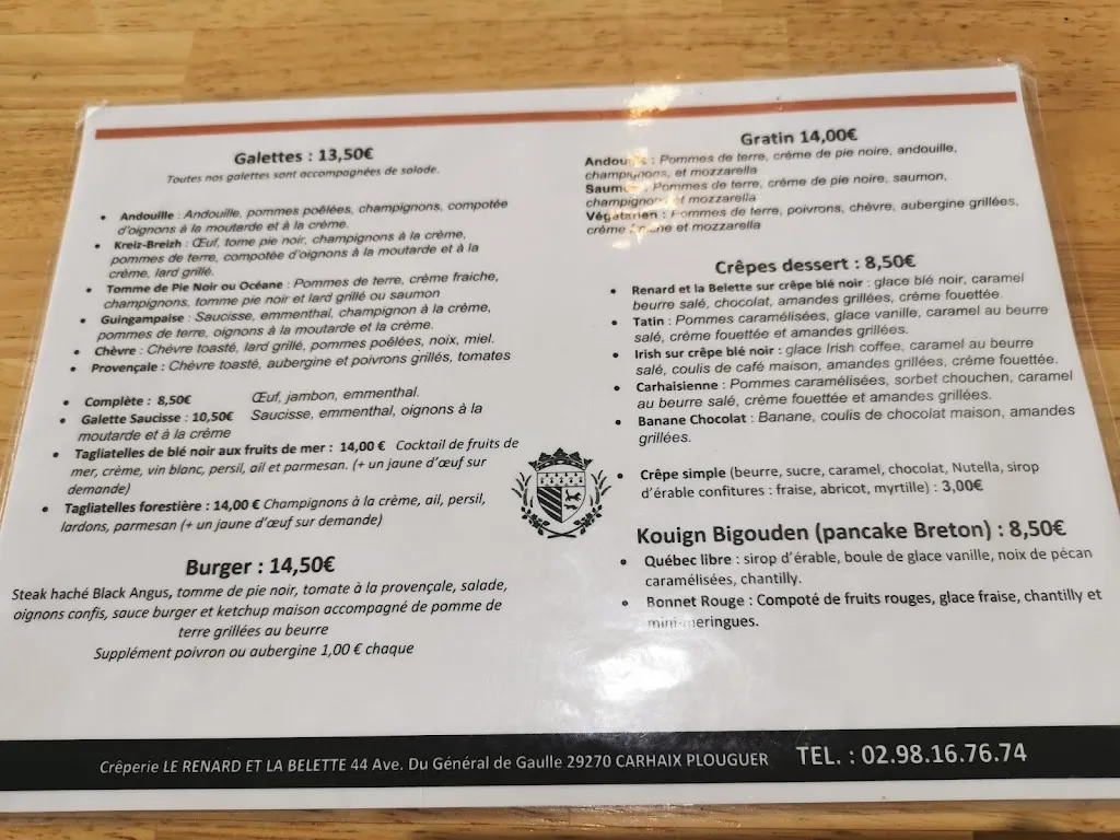 Menu_Le Renard et la Belette_Carhaix-Plouguer_image_4