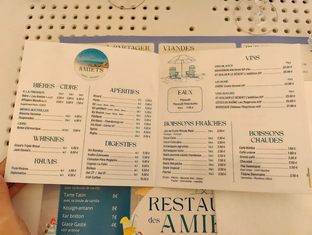 Menu_restaurant des amiets_Cléder_image_3