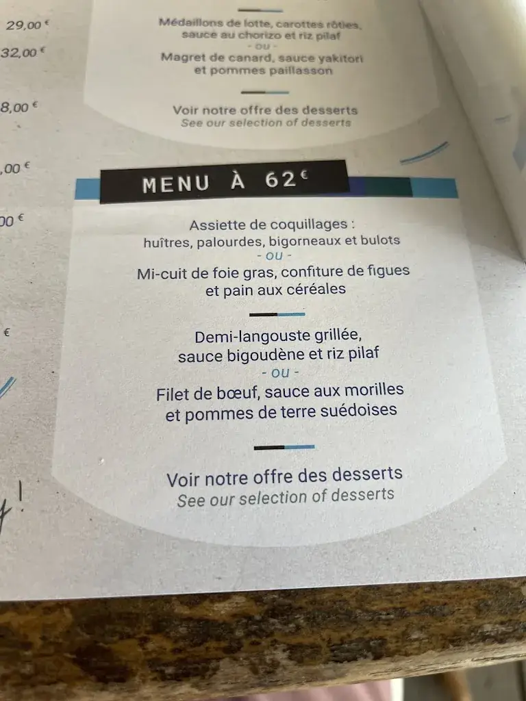 Menu_Le Café du Port_Combrit_image_1