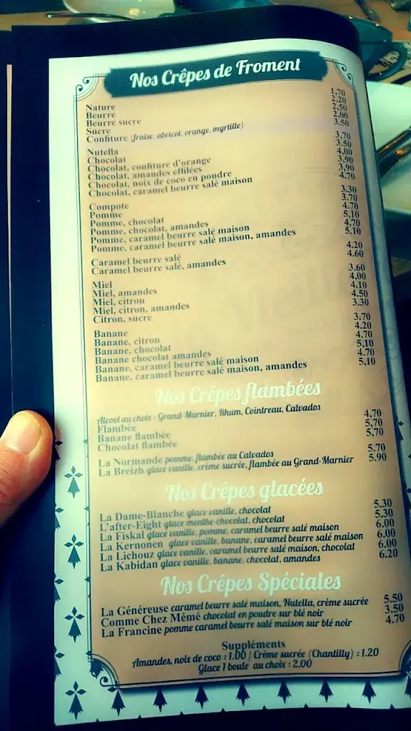 Menu_Crêperie - Bar La Vieille Forge à Kerchopine_Cléguer_image_3