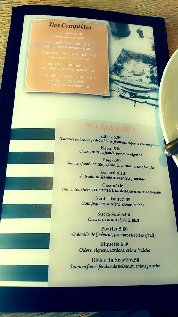 Menu_Crêperie - Bar La Vieille Forge à Kerchopine_Cléguer_image_4