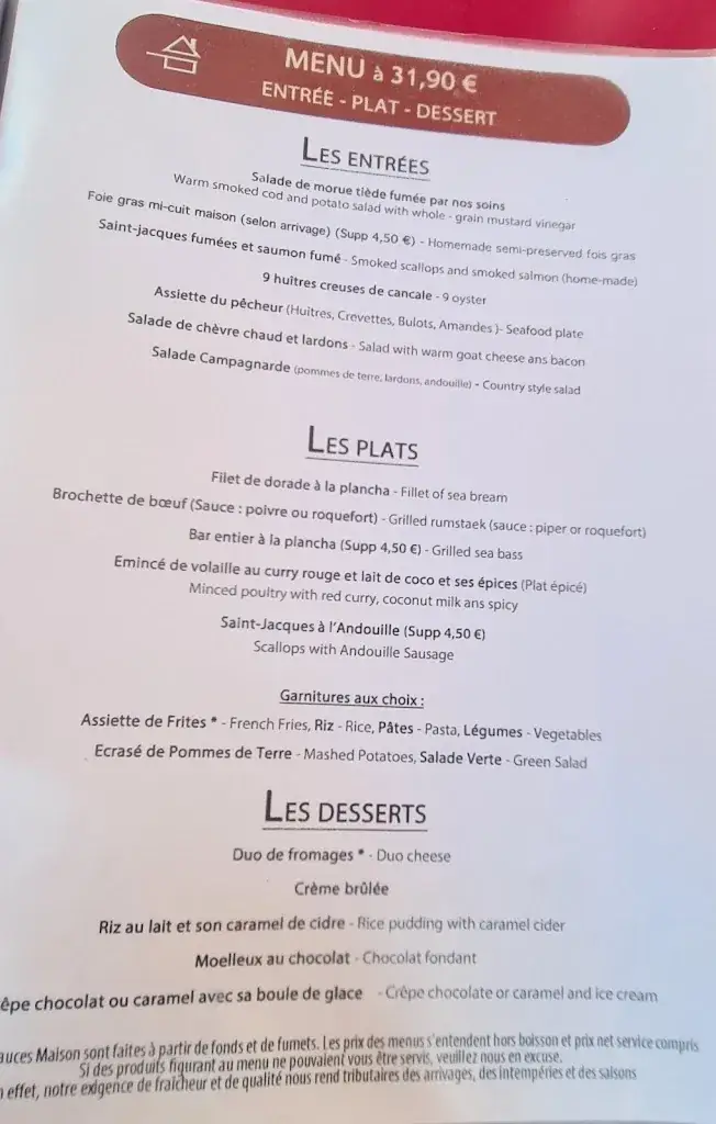 Menu_Restaurant A Contre Courant Cancale_Cancale_image_1
