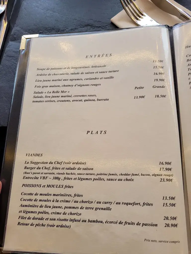 Menu_Restaurant La Belle Mer Cancale_Cancale_immagine_4