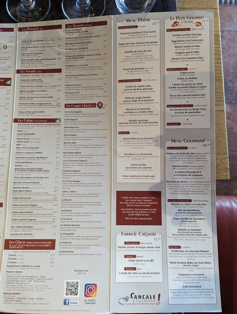 Menu_La Place Restaurant Cancale_Cancale_image_4